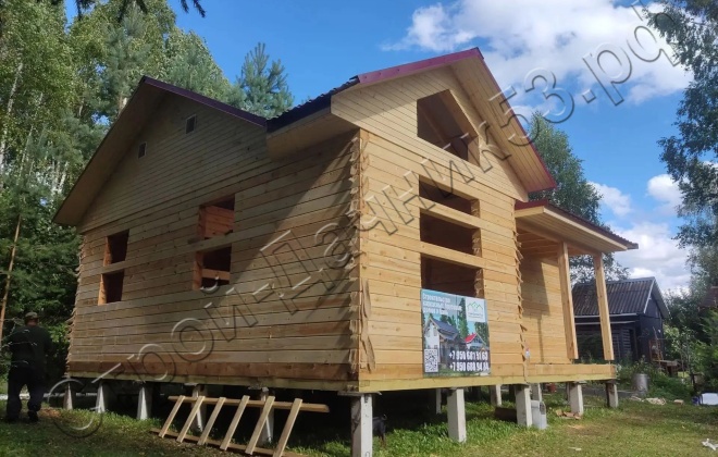 1 Брусовой дом ОД-39, 9x7.5 м, 65.3 М², Московская область, Талдомский район, СНТ «Мечта» (6)
